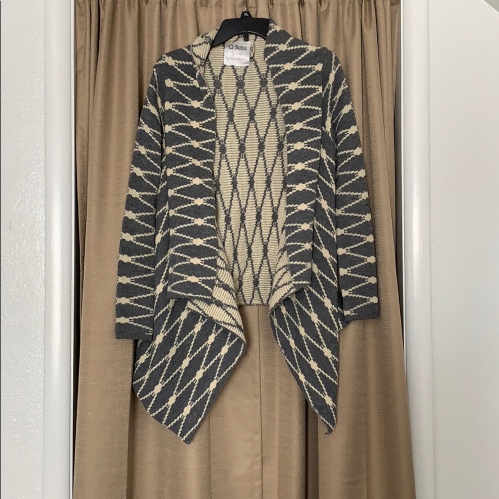 Grey patterned sweater